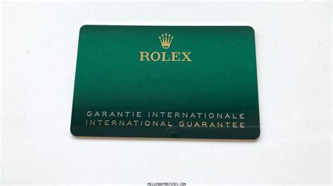 rolex garantie